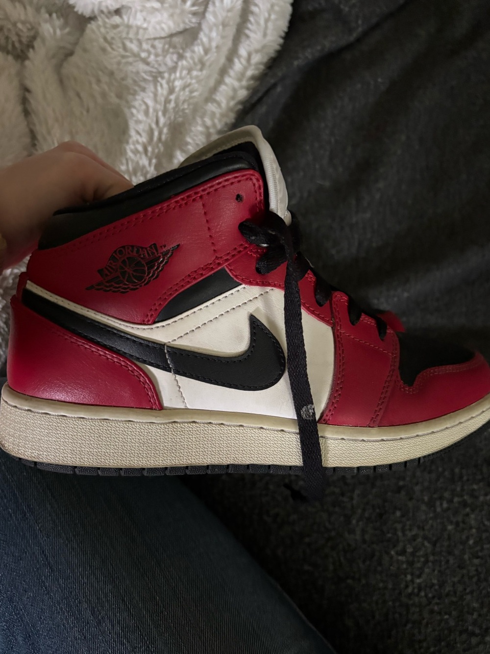 Nike Black and White Youth High-Top Sneaker